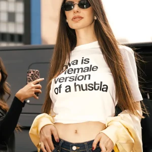 Baby Tee “DIVA” Hustla White