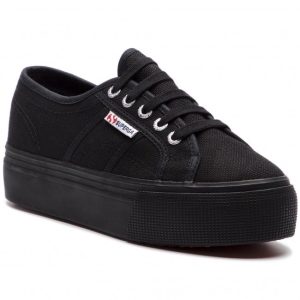 Scarpa da ginnastica donna superga 2790 zeppa colore full black