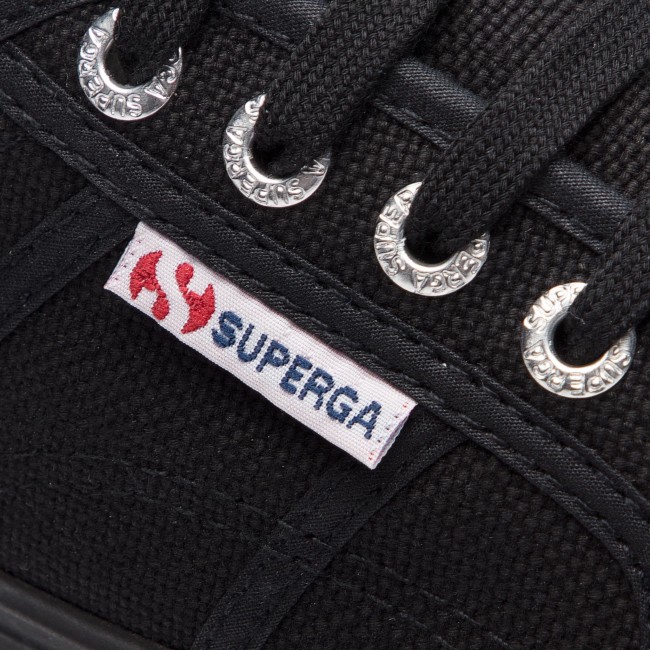 Scarpa da ginnastica donna superga 2790 zeppa colore full black - immagine 3