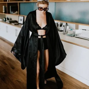 Fashion Nightwear One-piece Satin Bridesmaid Bathrobe