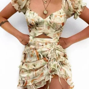 Completo romantic floreale