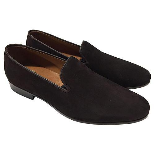 Mocassino, slippers in pelle scamosciata - immagine 5