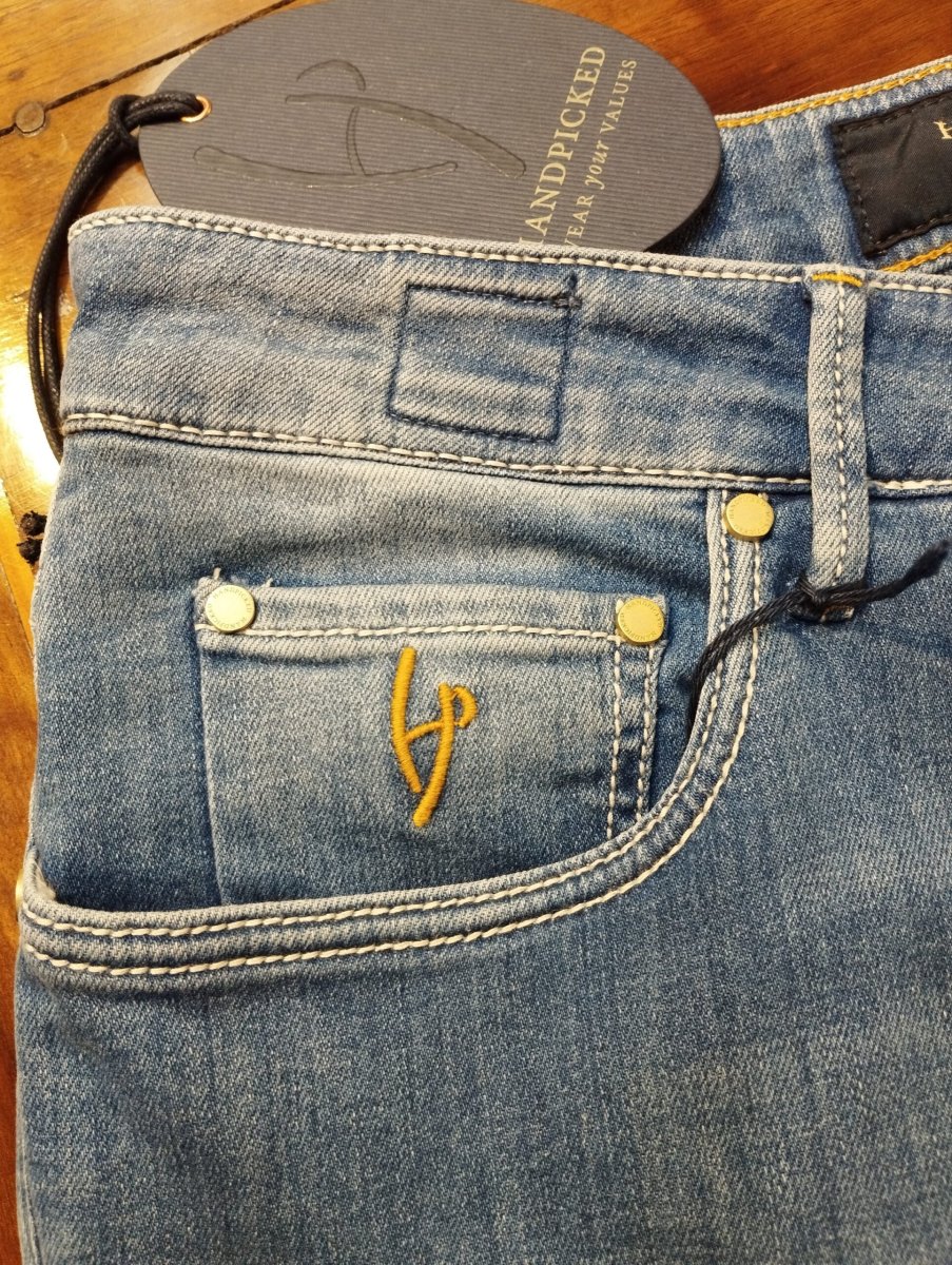 Pantalone Handpicked Cinque Tasche Denim - immagine 3