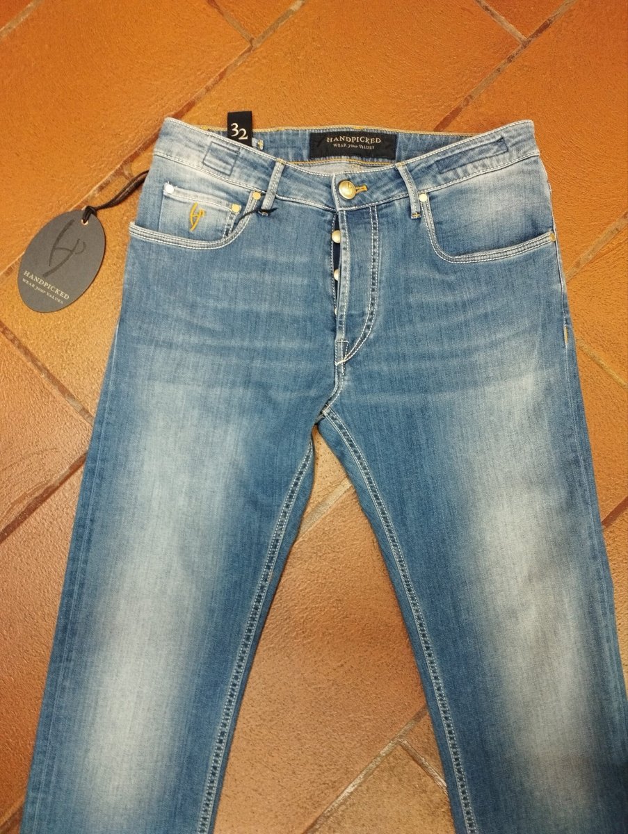 Pantalone Handpicked Cinque Tasche Denim - immagine 5