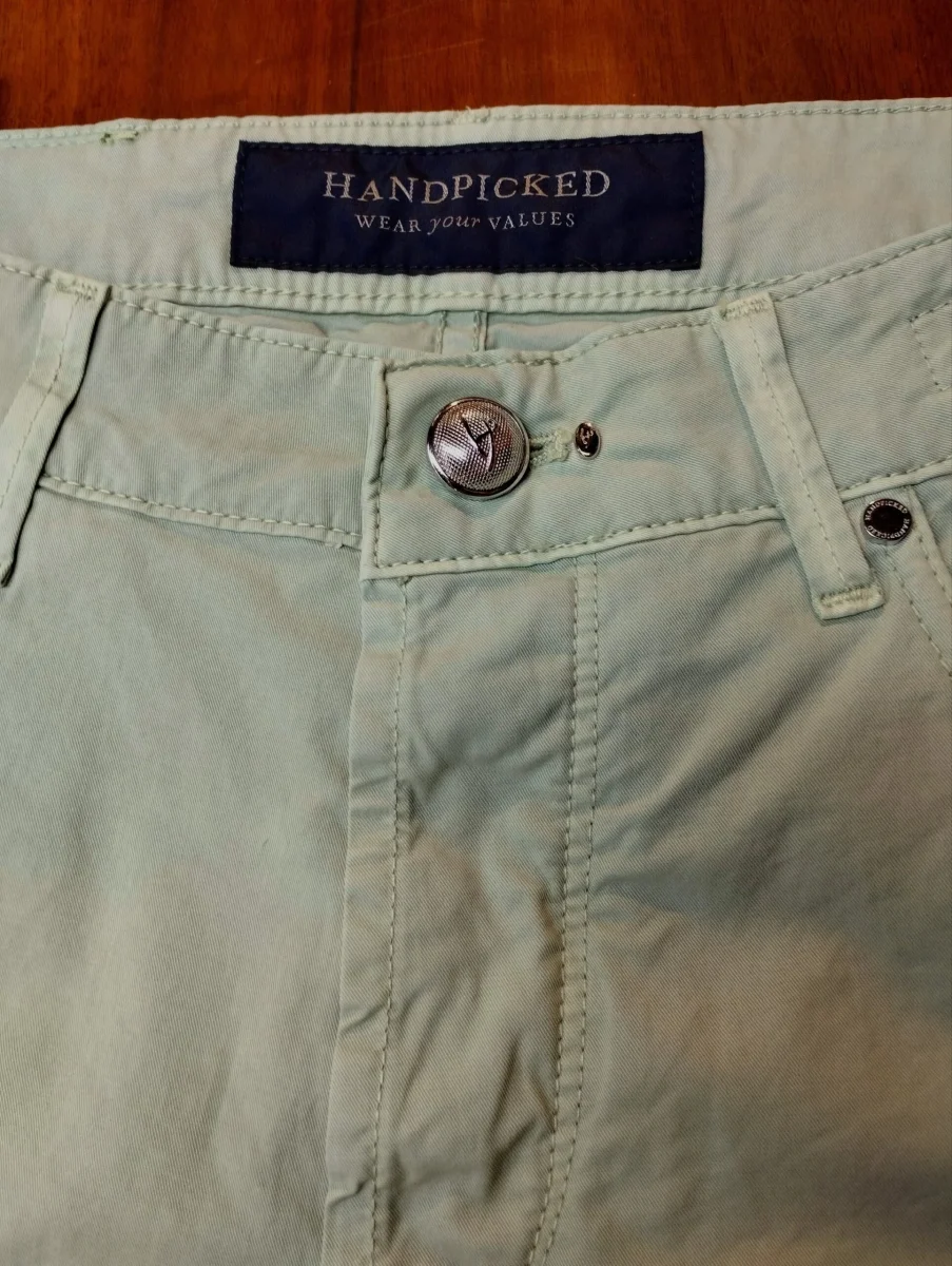 Pantalone Handpicked Cinque Tasche Verde - immagine 4