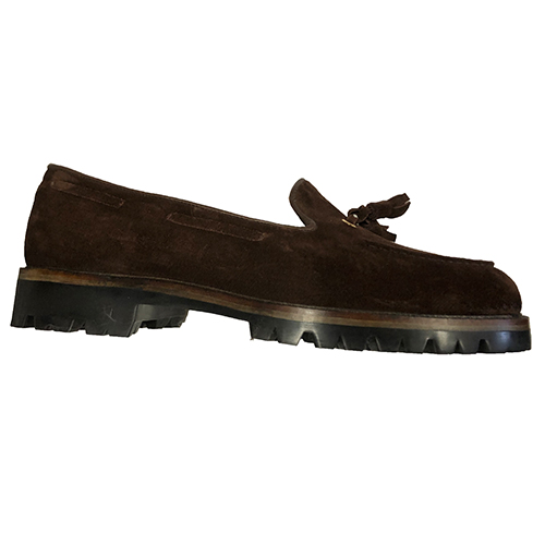 Mocassino in camoscio suola in gomma - immagine 3