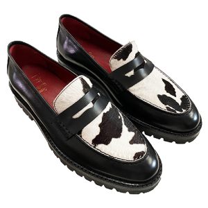 Loafers classico in pelle suola in gomma
