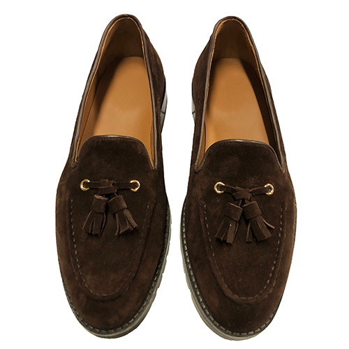 Mocassino in camoscio suola in gomma - immagine 5