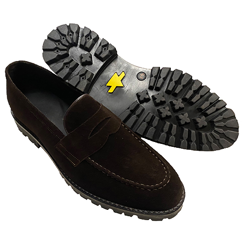 Loafers classico in camoscio suola in gomma - immagine 4