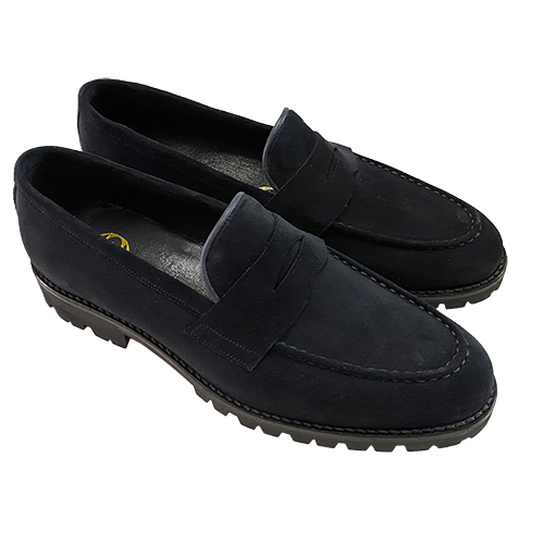 Loafers classico in camoscio suola in gomma - immagine 6