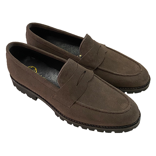 Loafers classico in camoscio suola in gomma - immagine 7