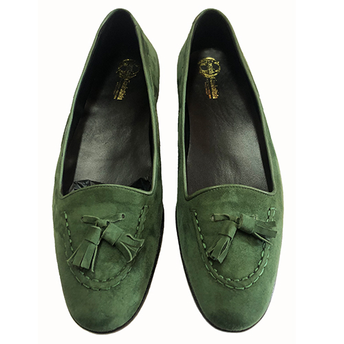 Mocassino in camoscio con nappine - immagine 4