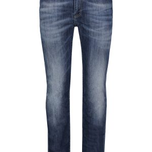 Jeans Fifty Four, pantalone uomo elasticizzato, modello SLATE J989 blu scuro slavato