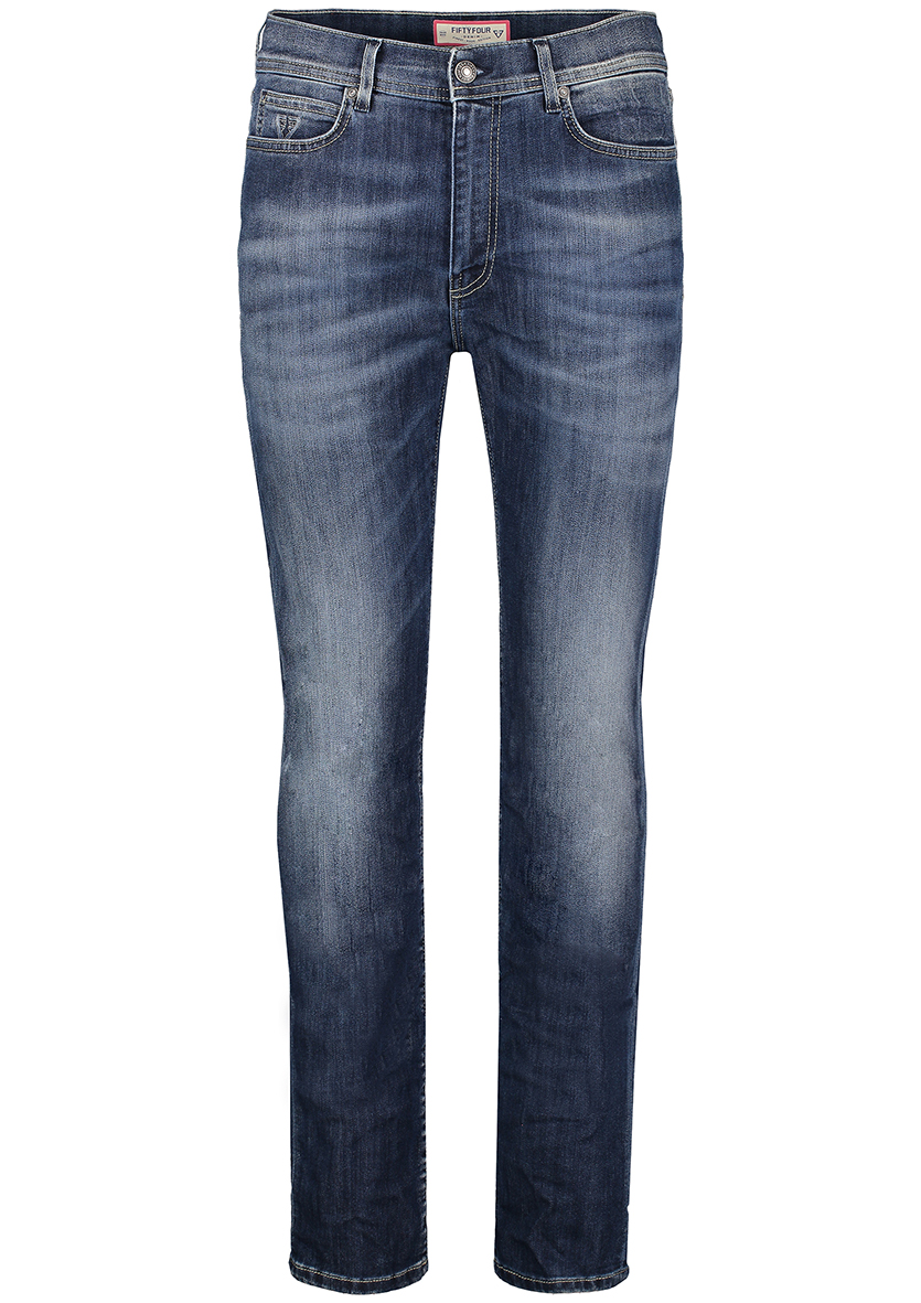 Jeans Fifty Four, pantalone uomo elasticizzato, modello SLATE J989 blu scuro slavato