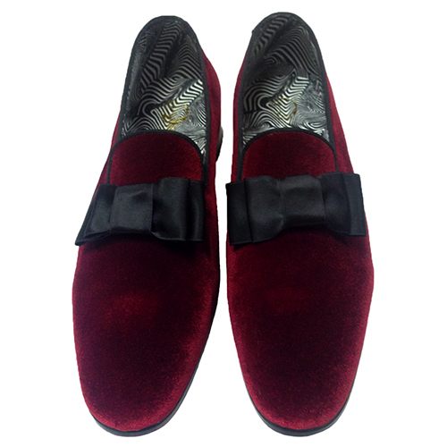 Mocassini cerimonia in velluto con fiocco - immagine 4