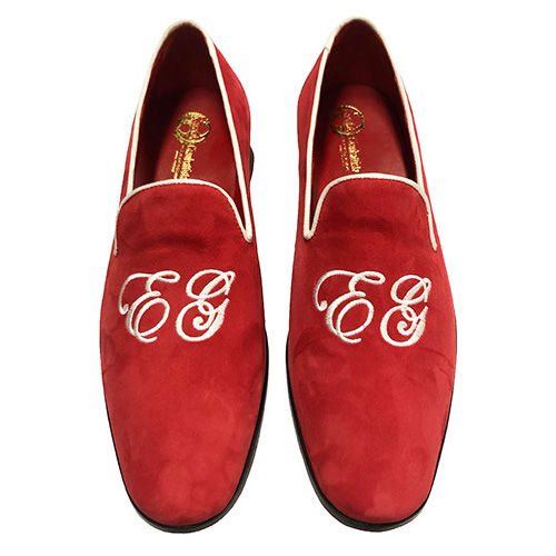 Pantofole in camoscio con ricamo iniziali personalizzate - immagine 5