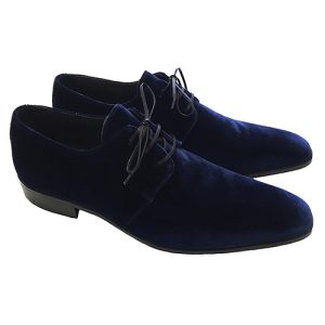 Scarpe uomo stringate in velluto