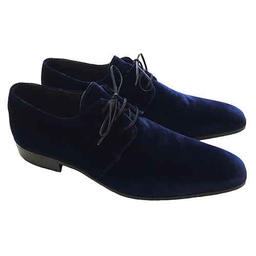 Scarpe uomo stringate in velluto - immagine 2