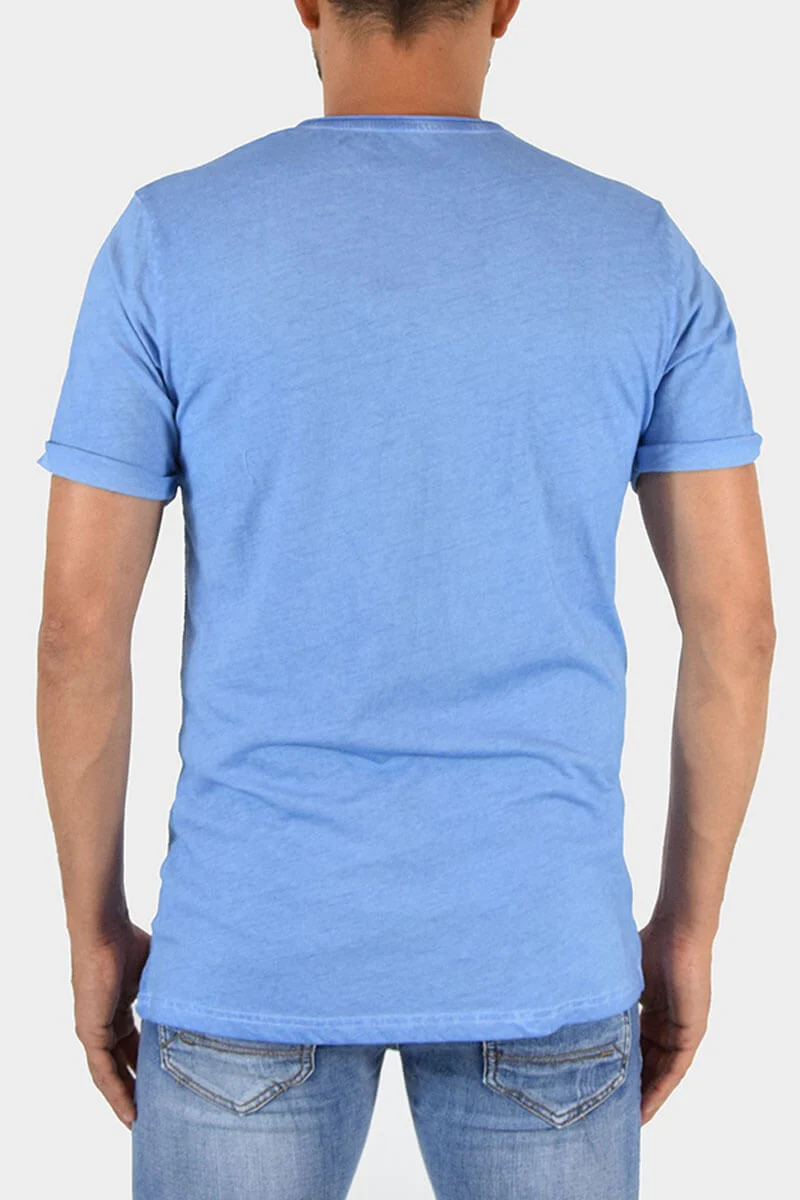 T-SHIRT A CONTRASTO CON BOTTONI - immagine 7