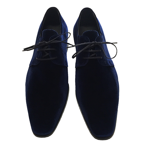 Scarpe uomo stringate in velluto - immagine 4