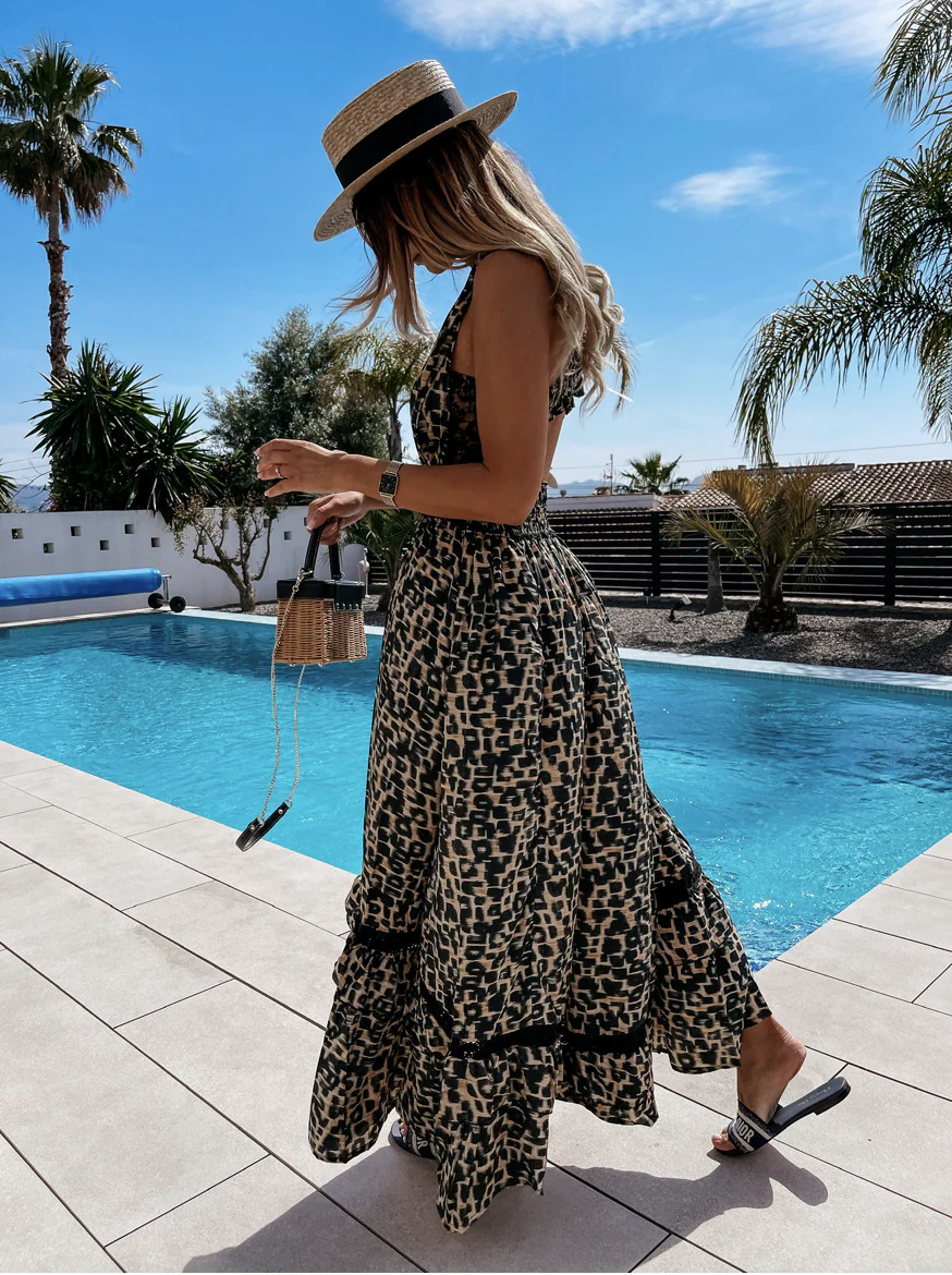 Summer Women's New Bohemian Print Fashion Dress - immagine 4