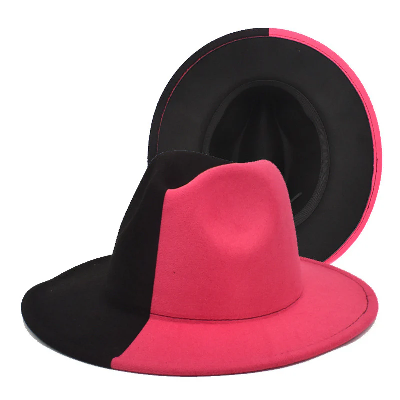 Color Matching Big Edge Felt Cappello unisex - immagine 4