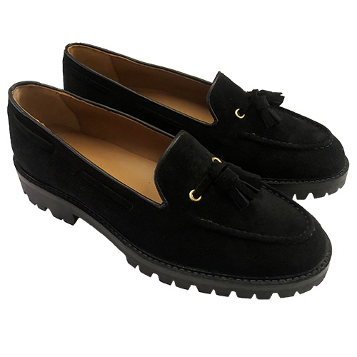 Mocassino in camoscio suola in gomma - immagine 7