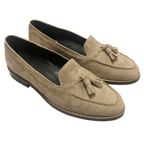 Mocassino in camoscio suola in cuoio - immagine 9