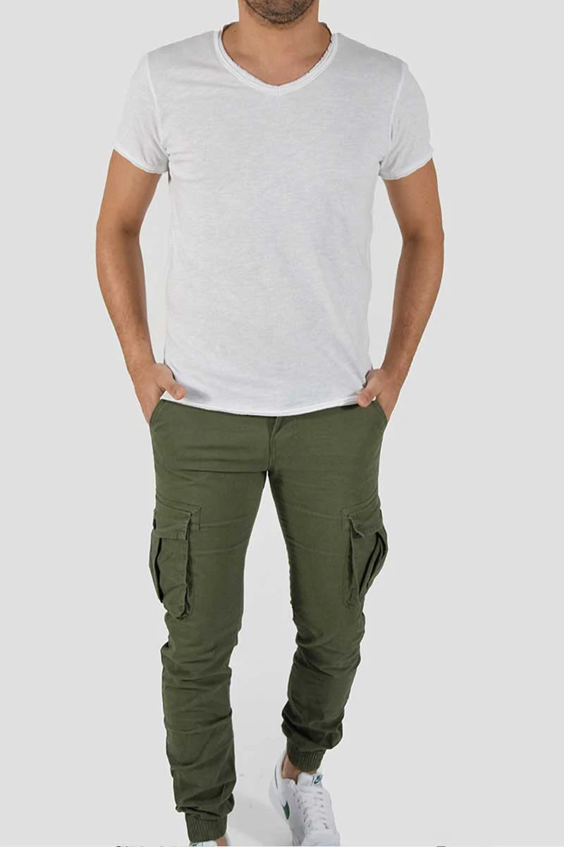 T-SHIRT CON COLLO A V - immagine 3