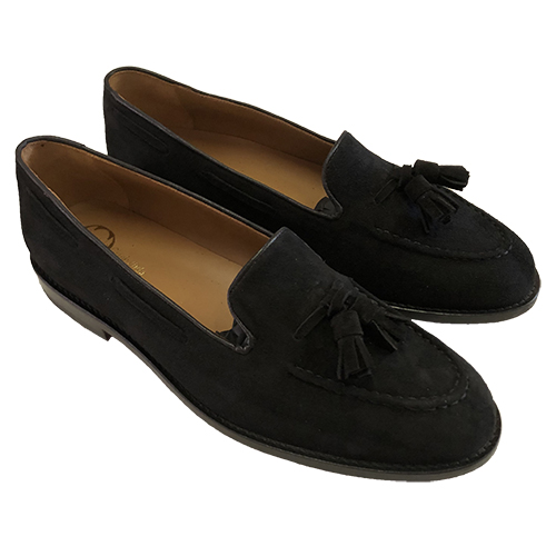 Mocassino in camoscio suola in cuoio - immagine 8