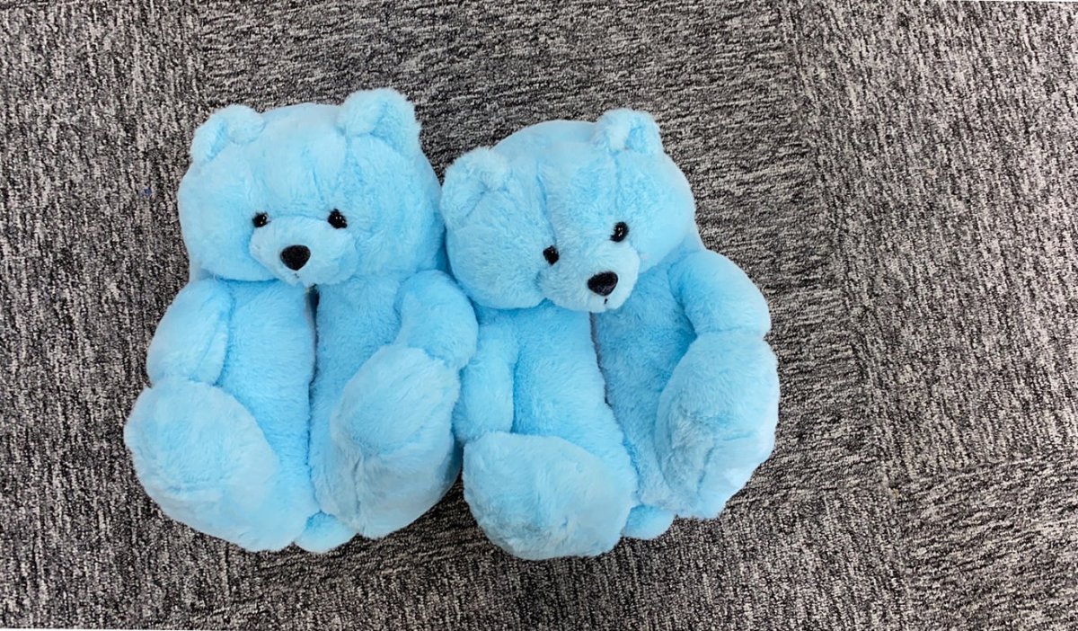 Teddy Bear Slippers Floor Home Plush Thick Cotton Warm Shoes - immagine 6