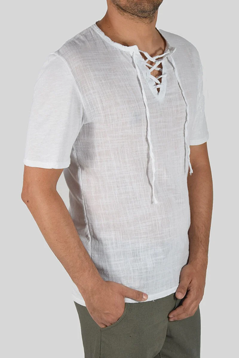 T-SHIRT IN LINO E COTONE - immagine 9