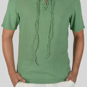 T-SHIRT IN LINO E COTONE