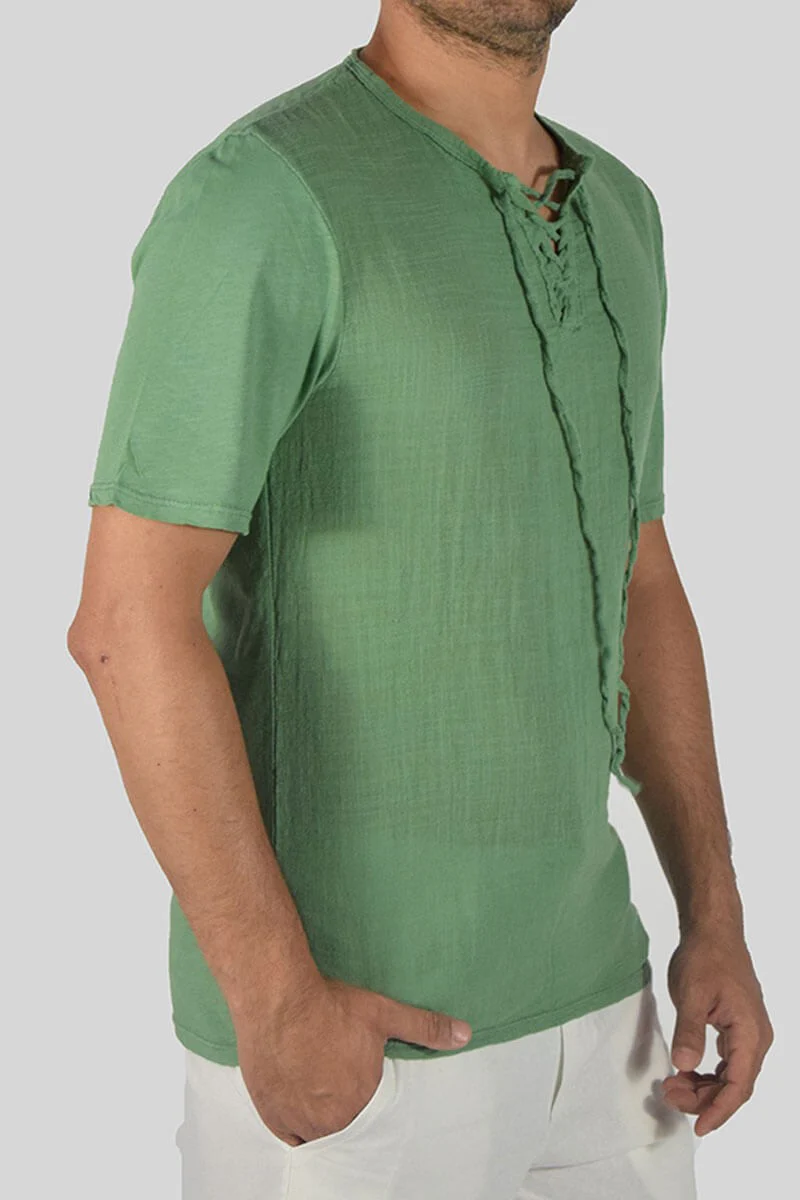 T-SHIRT IN LINO E COTONE - immagine 6