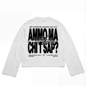 Longsleeve "AMMO" CHI'T'SAP White/BasicScript