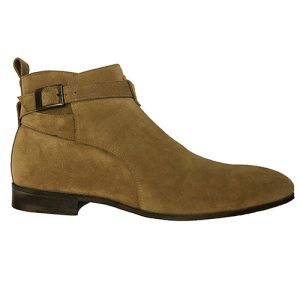 Stivaletti vintage in camoscio con fibbia