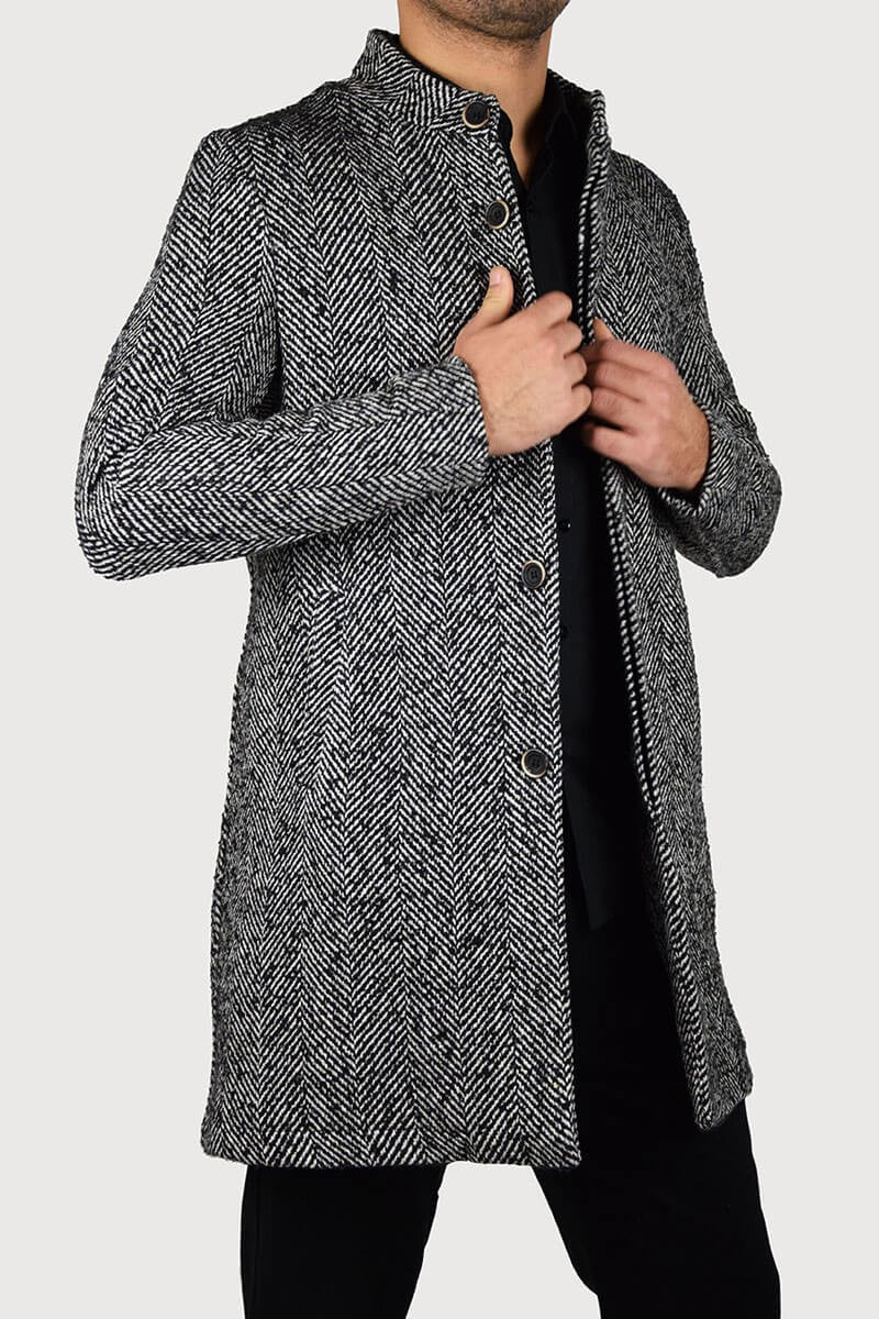 CAPPOTTO CON DESIGN SPINA DI PESCE - immagine 3