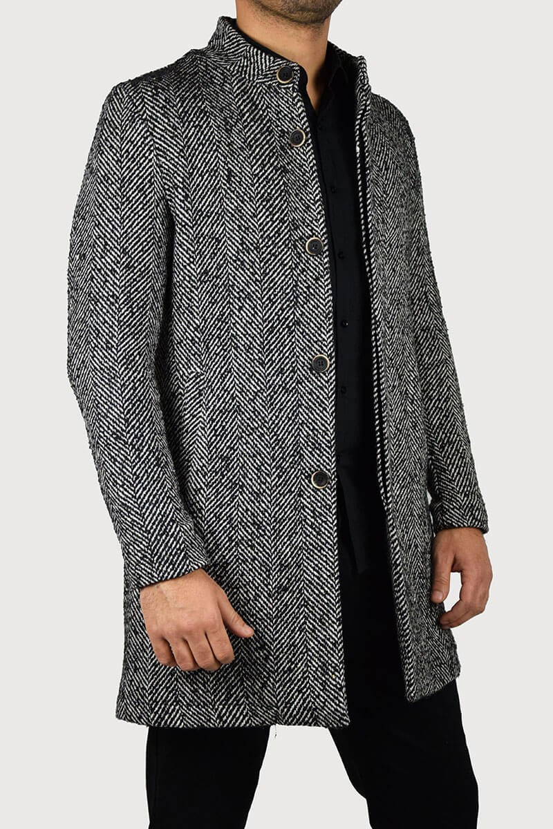 CAPPOTTO CON DESIGN SPINA DI PESCE - immagine 4