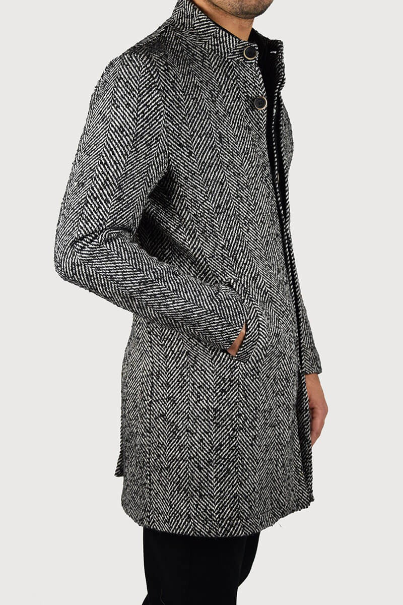 CAPPOTTO CON DESIGN SPINA DI PESCE - immagine 5