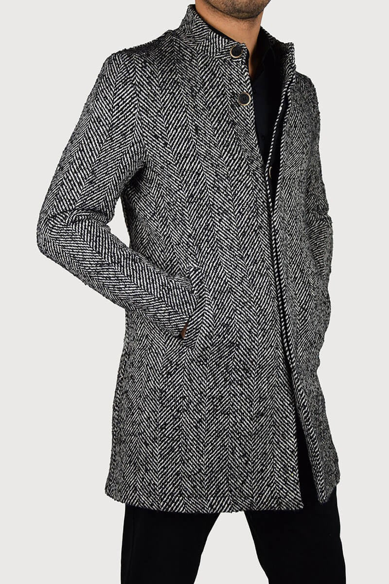 CAPPOTTO CON DESIGN SPINA DI PESCE - immagine 7