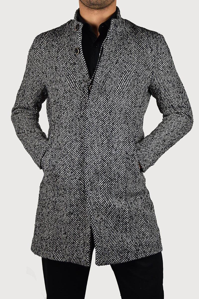 CAPPOTTO CON DESIGN SPINA DI PESCE - immagine 8