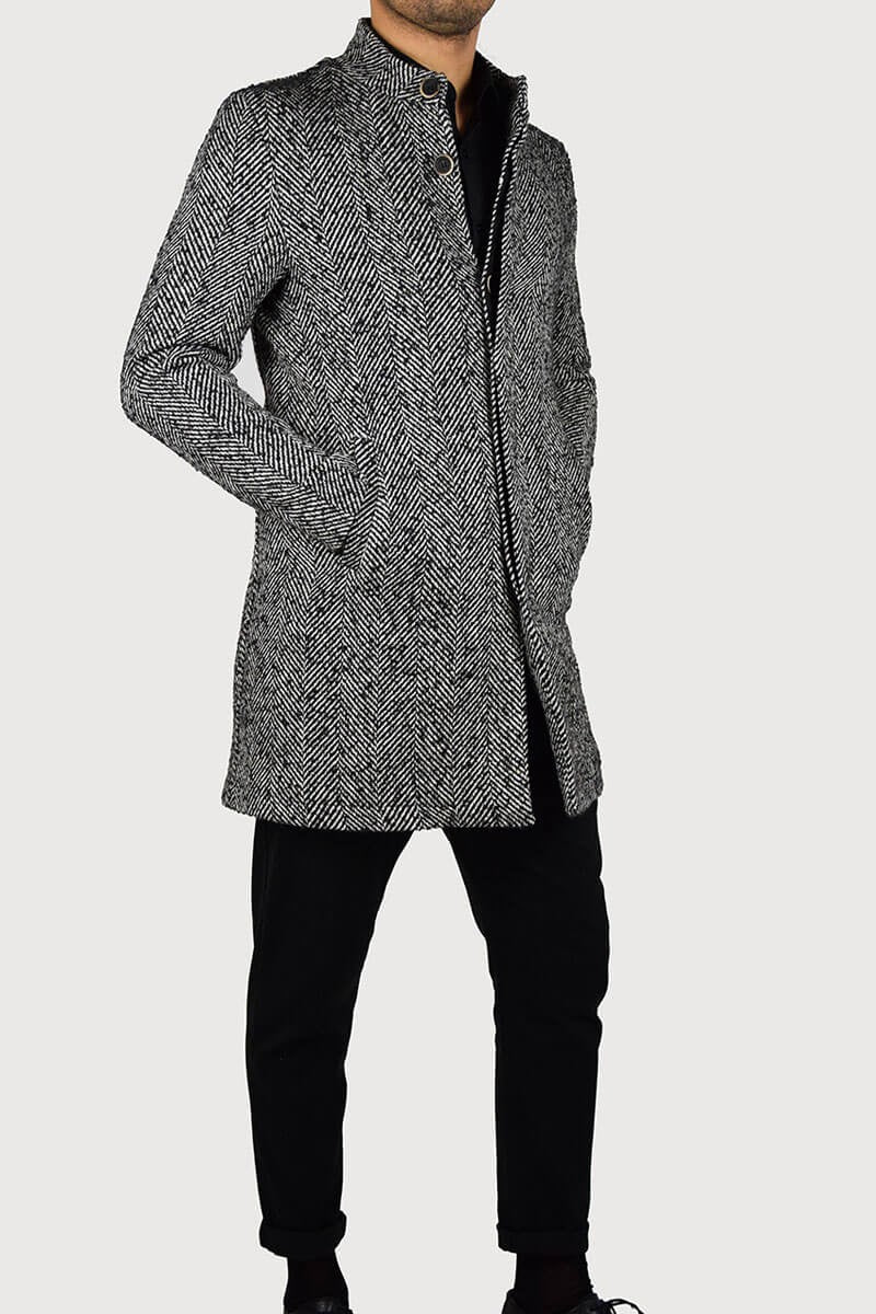 CAPPOTTO CON DESIGN SPINA DI PESCE - immagine 9