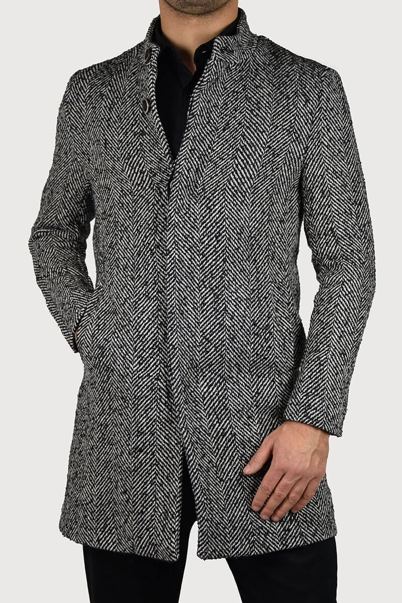 CAPPOTTO CON DESIGN SPINA DI PESCE - immagine 2