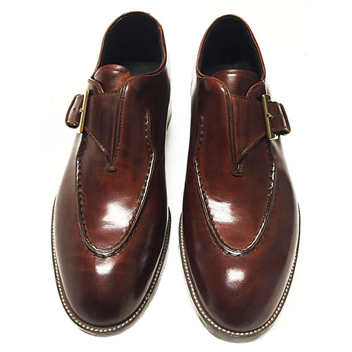 Scarpe con fibbia in pelle patinata - immagine 4