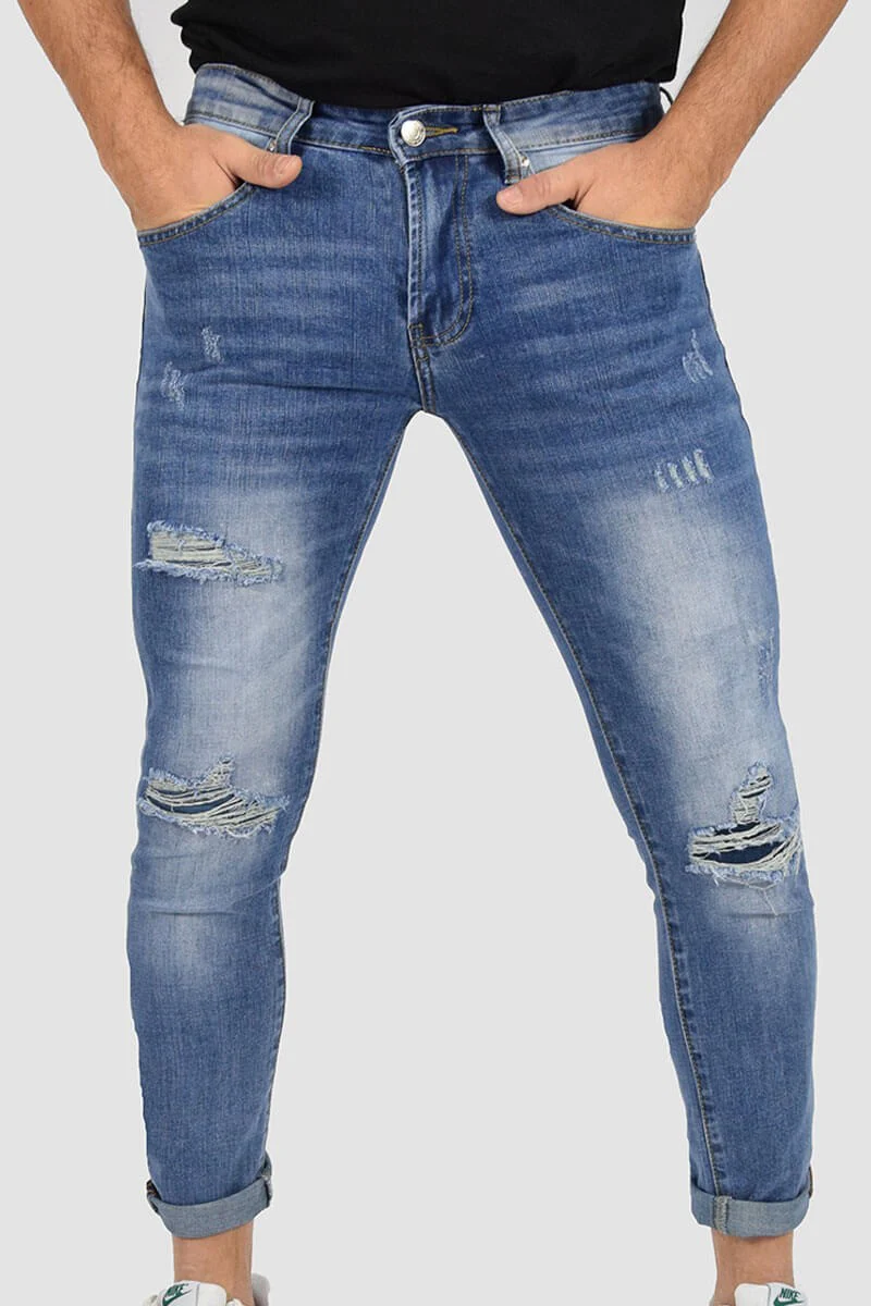 JEANS SKINNY CAPRI CON STRAPPI - immagine 3