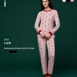 PIGIAMA DONNA 100% COTONE FANTASIA FLOREALE