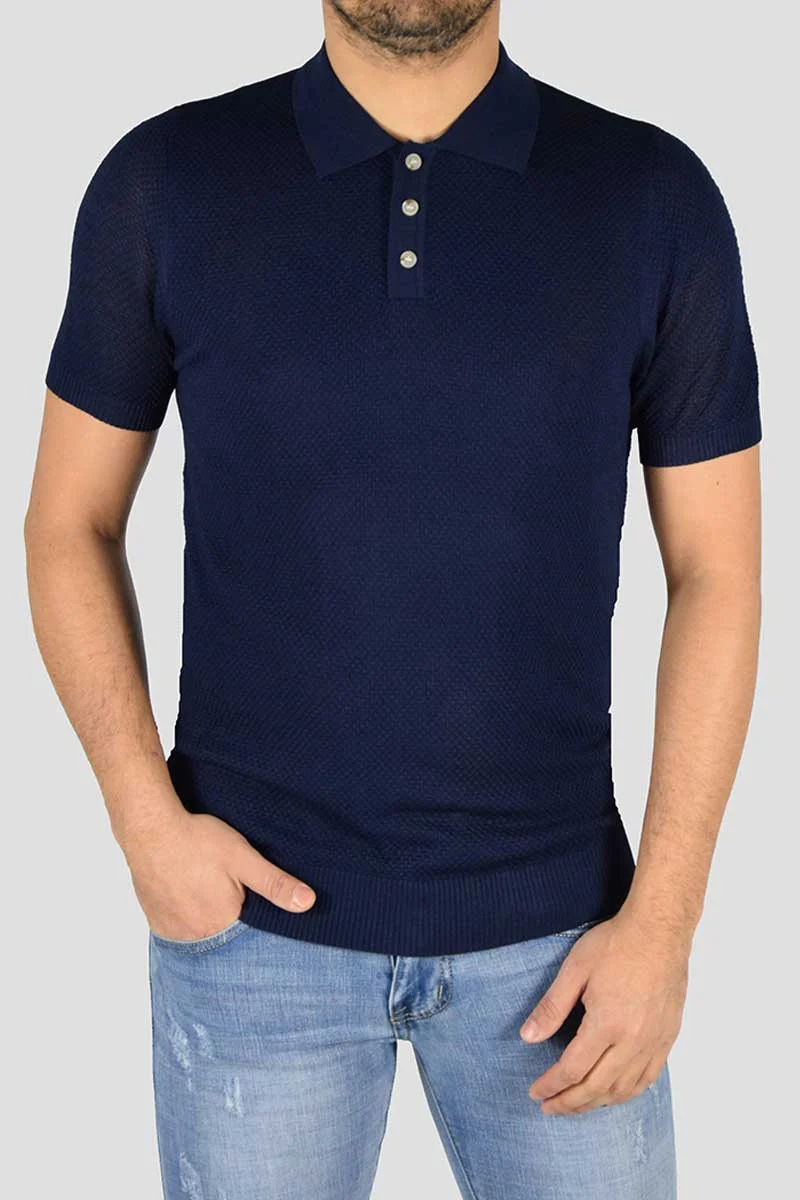 POLO IN MAGLIA MICROFANTASIA