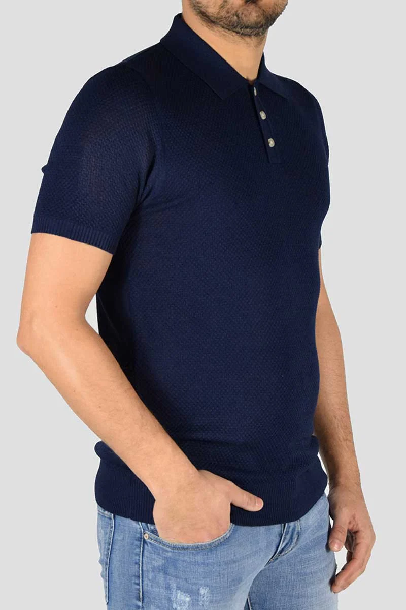 POLO IN MAGLIA MICROFANTASIA - immagine 6