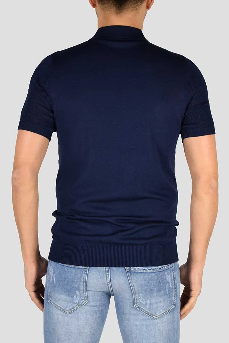 POLO IN MAGLIA MICROFANTASIA - immagine 8