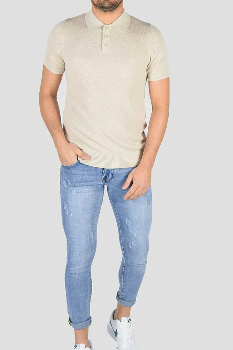 POLO IN MAGLIA MICROFANTASIA - immagine 3